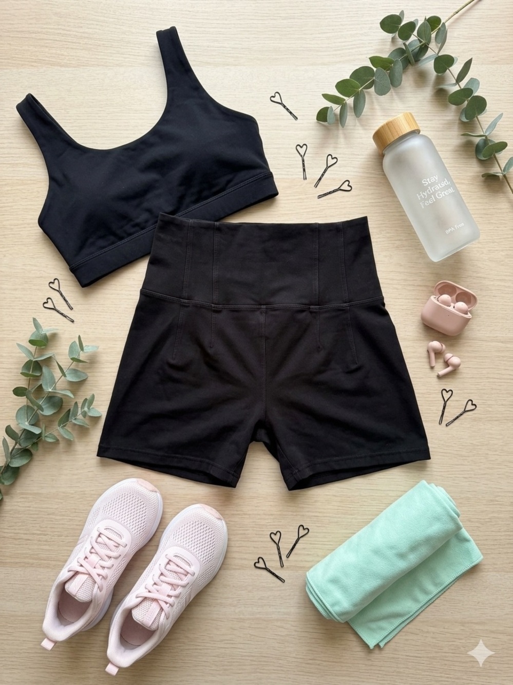 aerie Black High-Rise Bike Shorts Size M